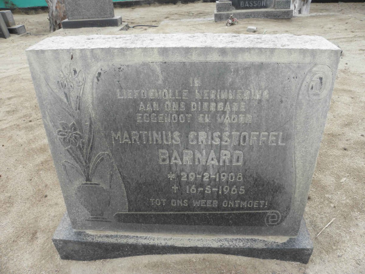 BARNARD Martinus Christoffel 1908-1965