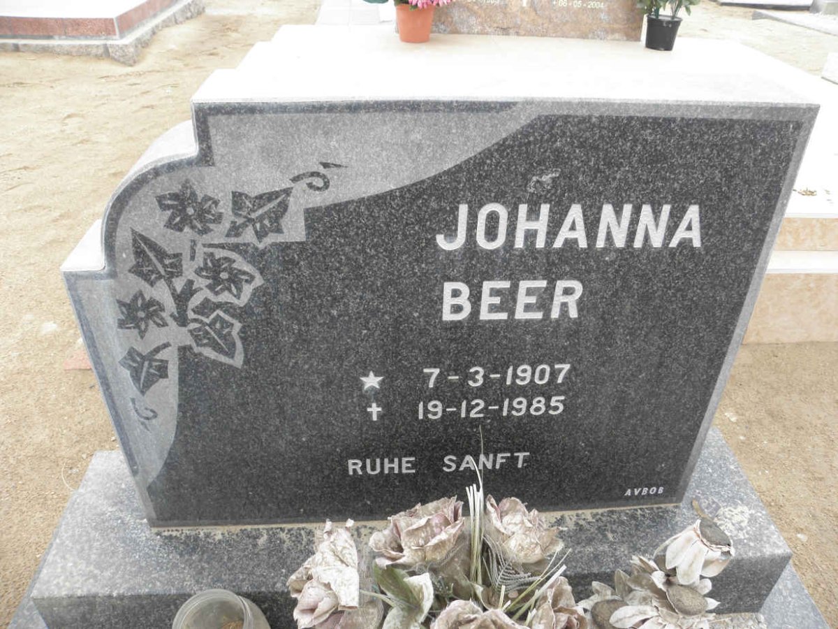 BEER Johanna 1907-1985