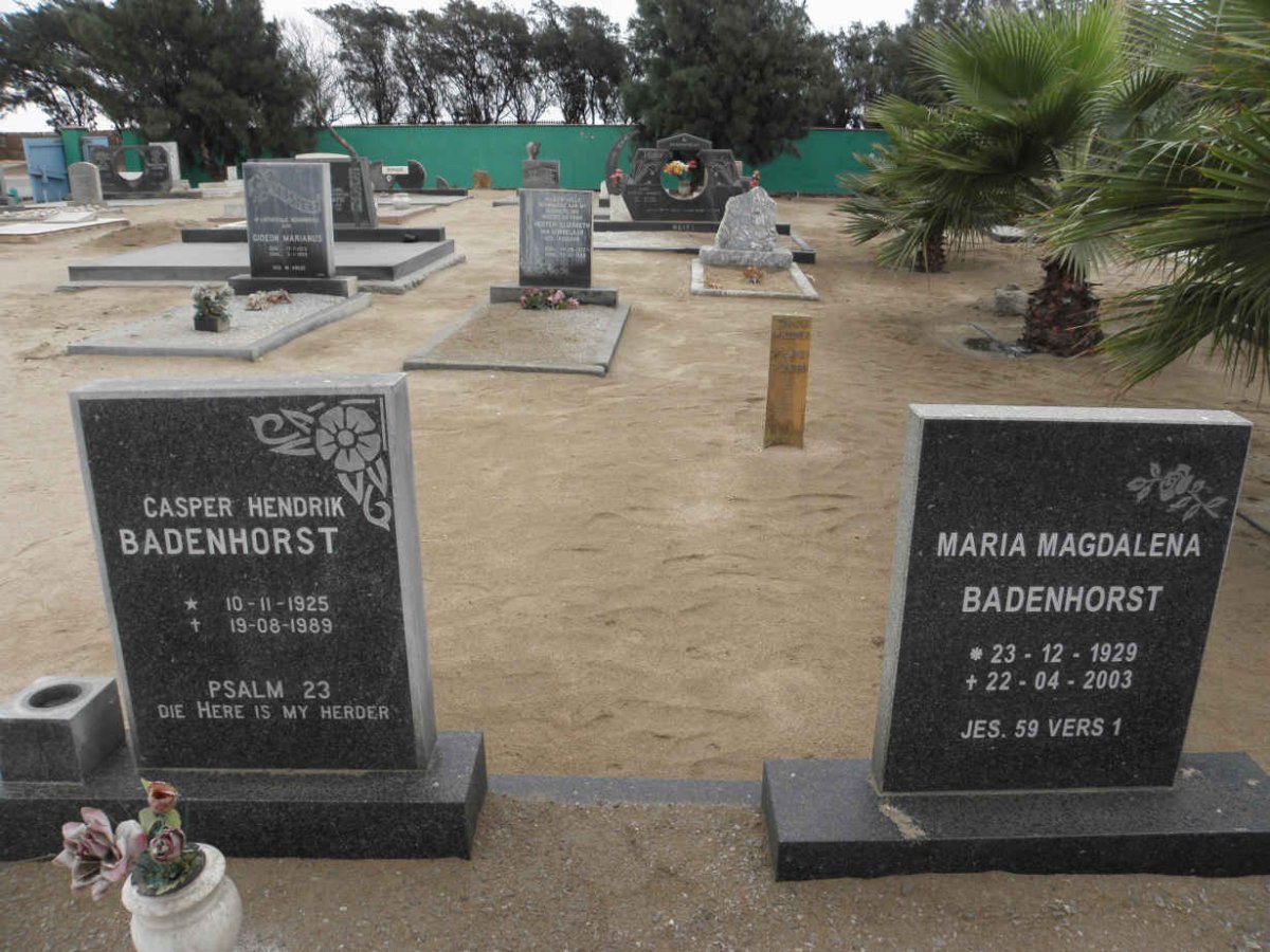 BADENHORST Casper Hendrik 1925-1989 &amp; Maria Magdalena 1929-2003