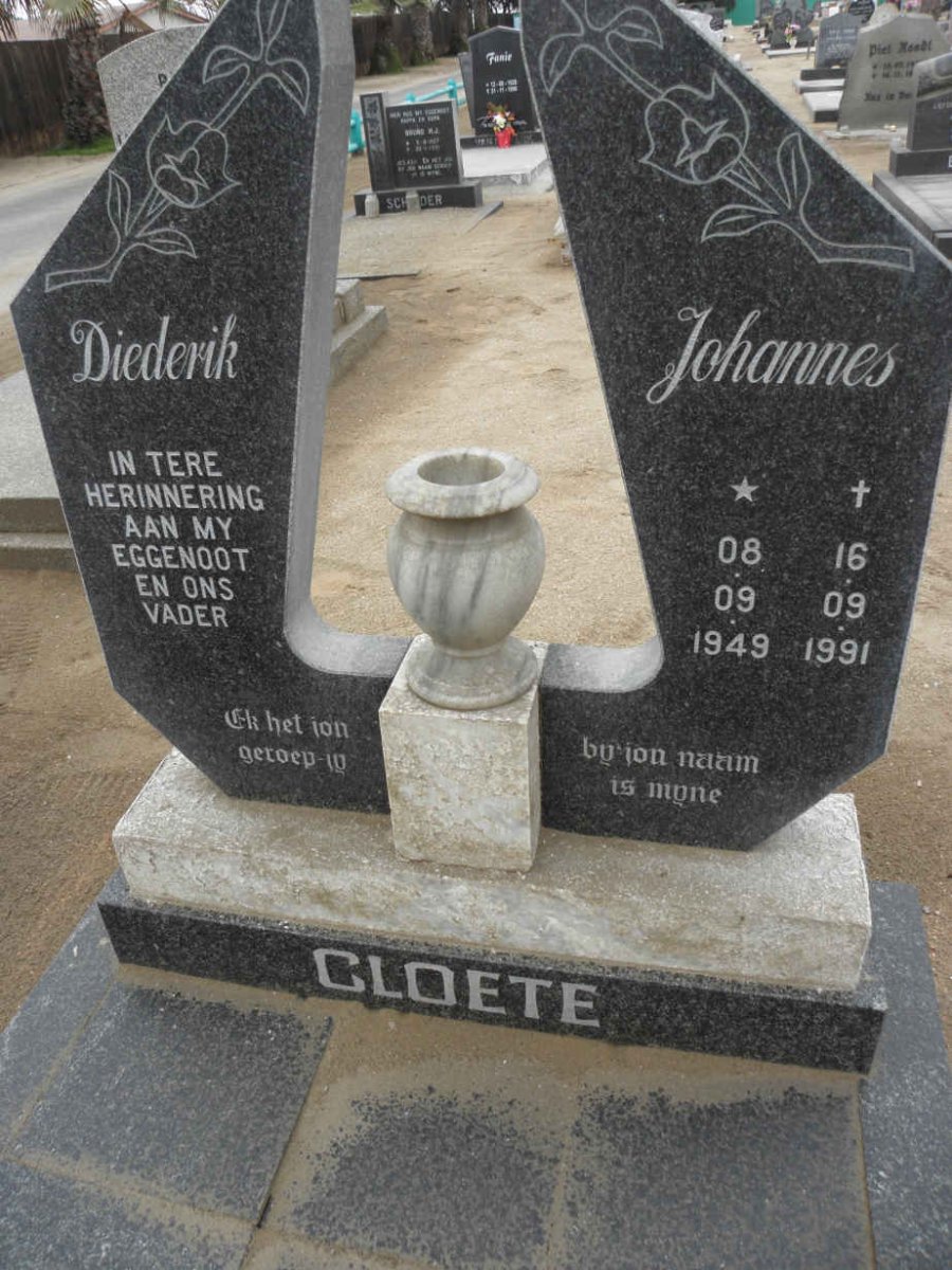 CLOETE Diederik Johannes 1949-1991