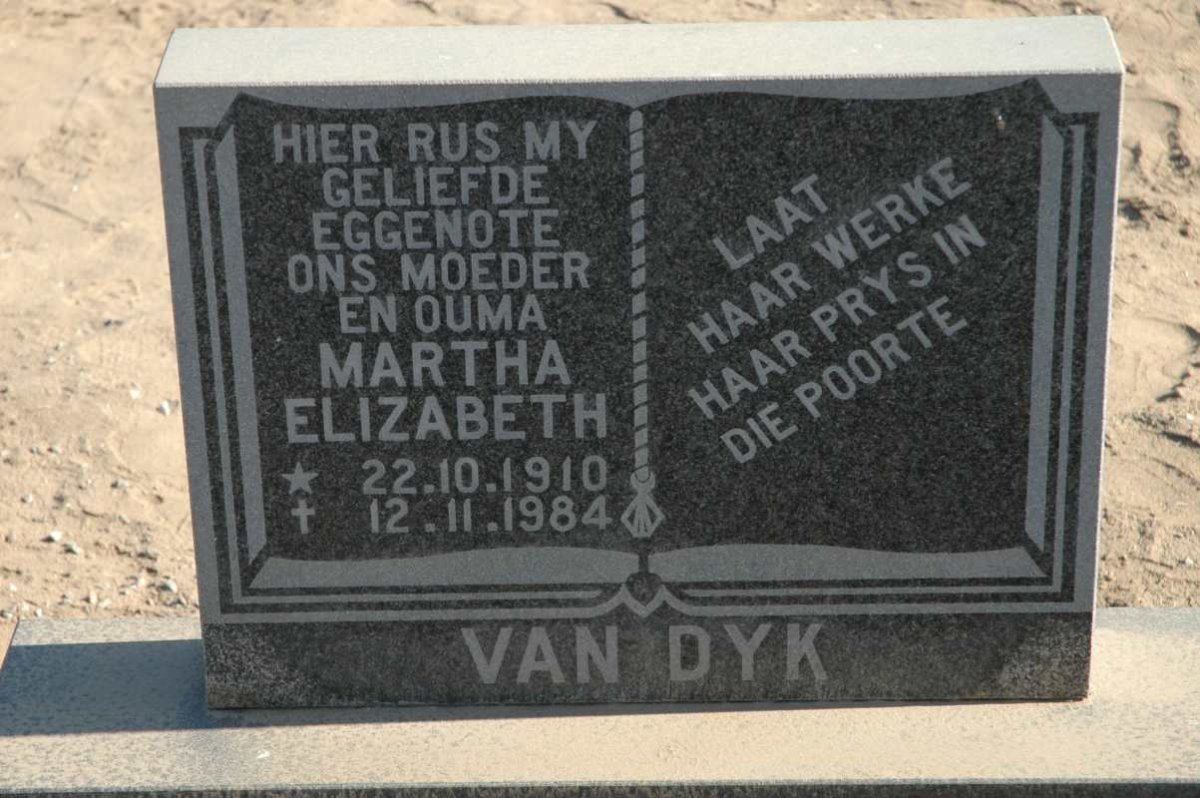 DYK Martha Elizabeth, van 1910-1984