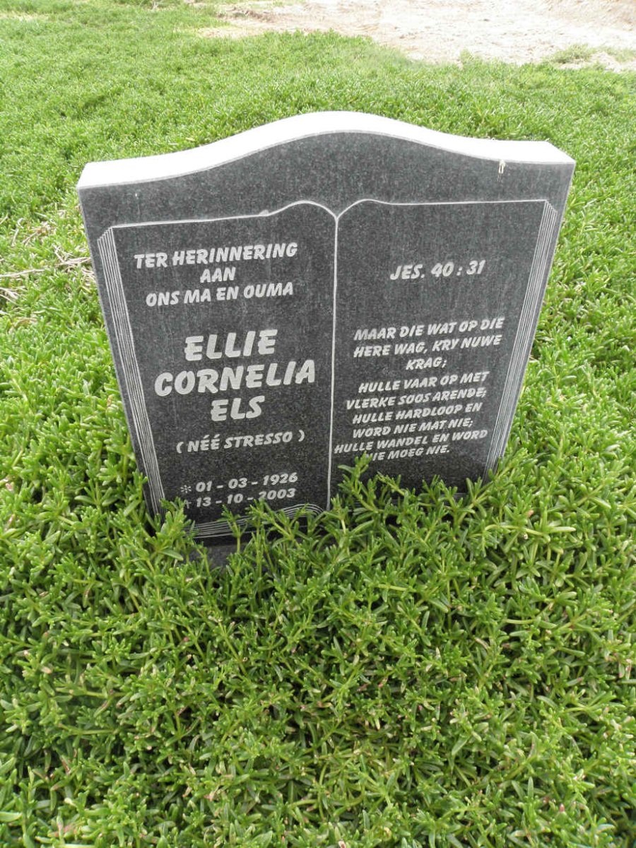 ELS Ellie Cornelia nee STRESSO 1926-2003
