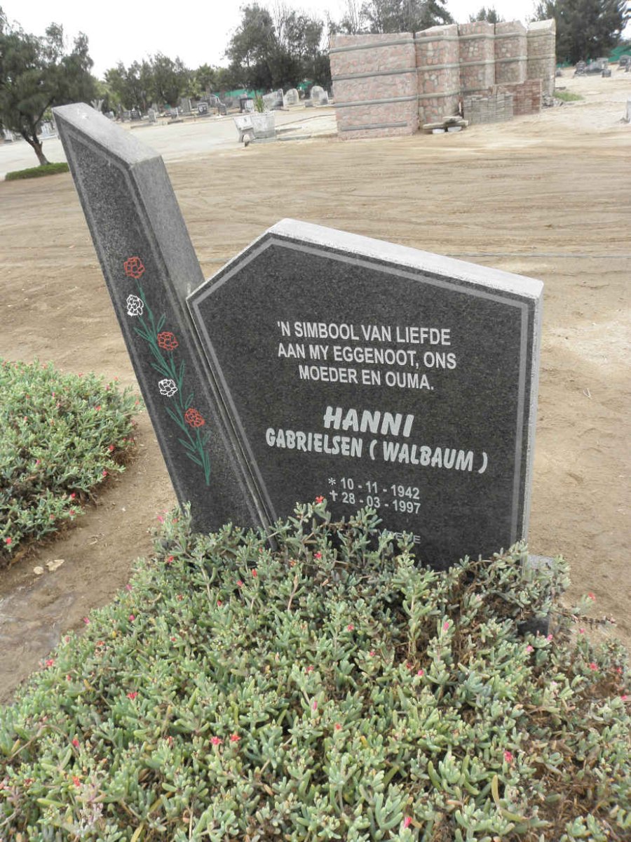 GABRIELSEN Hanni nee WALBAUM 1942-1997
