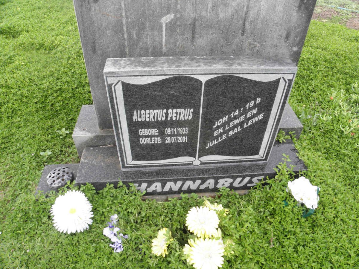 HANNABUS Albertus Petrus 1933-2001