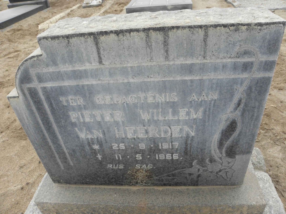 HEERDEN Pieter Willem, van 1917-1966