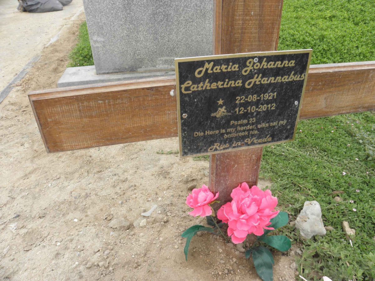 HANNABUS Maria Johanna Catherina 1921-2012