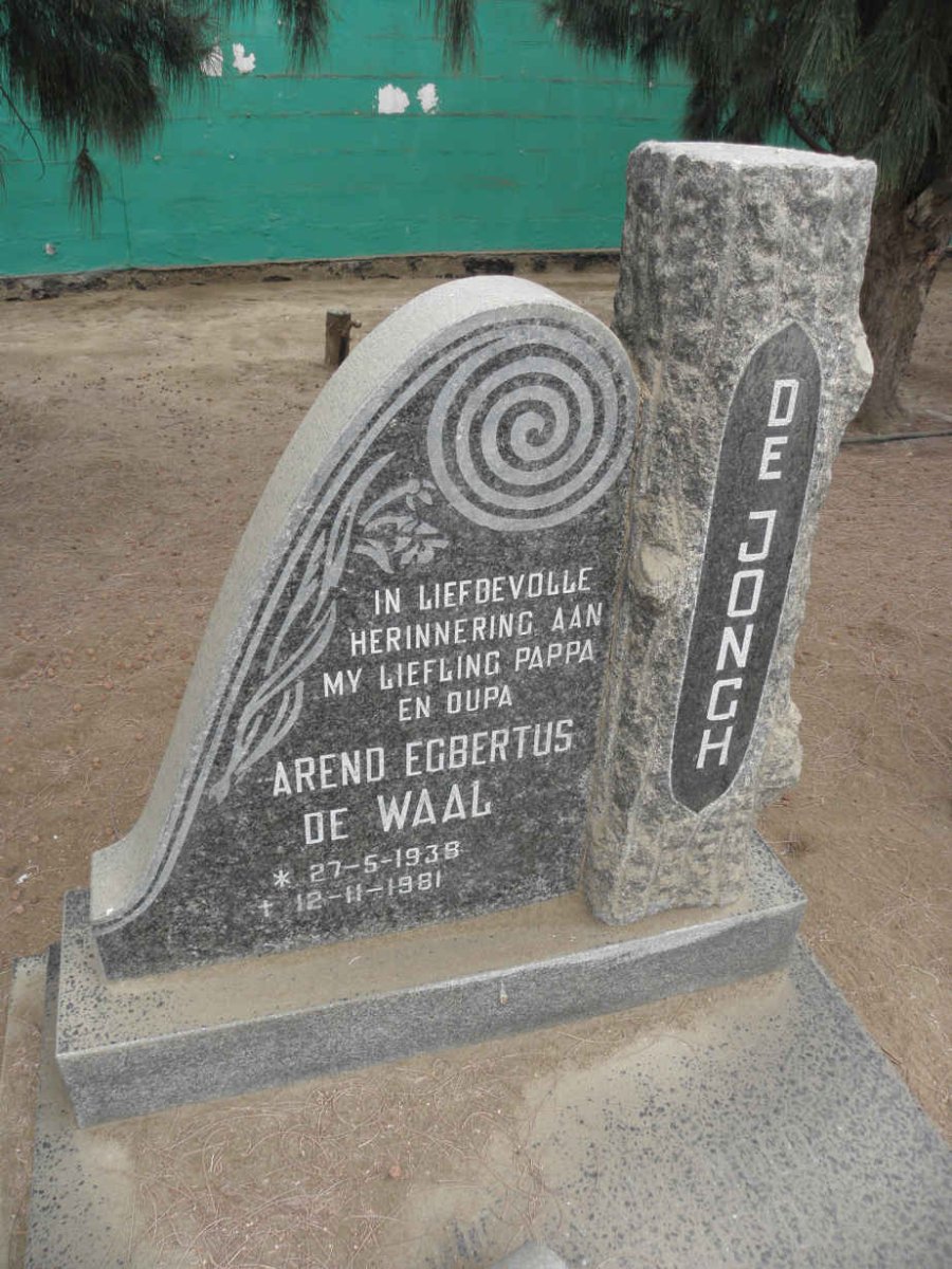 JONGH Arend Egbertus De Waal, de 1938-1981