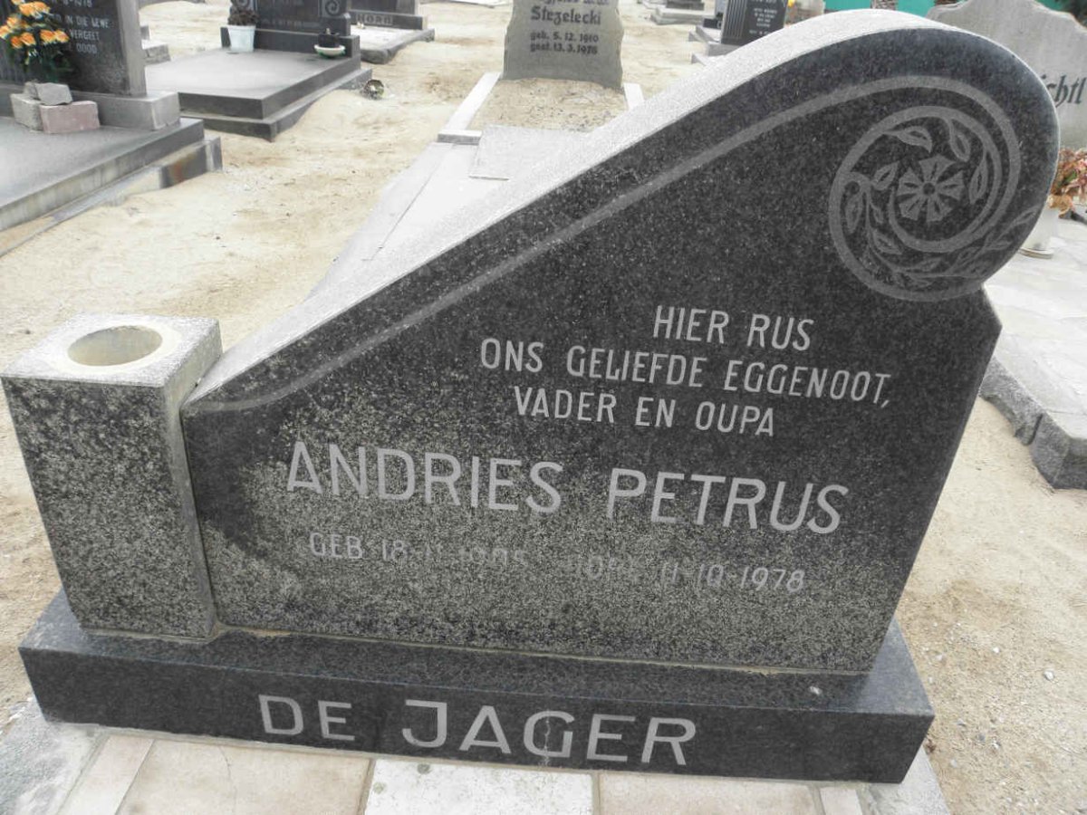 JAGER Andries Petrus, de 1905-1978