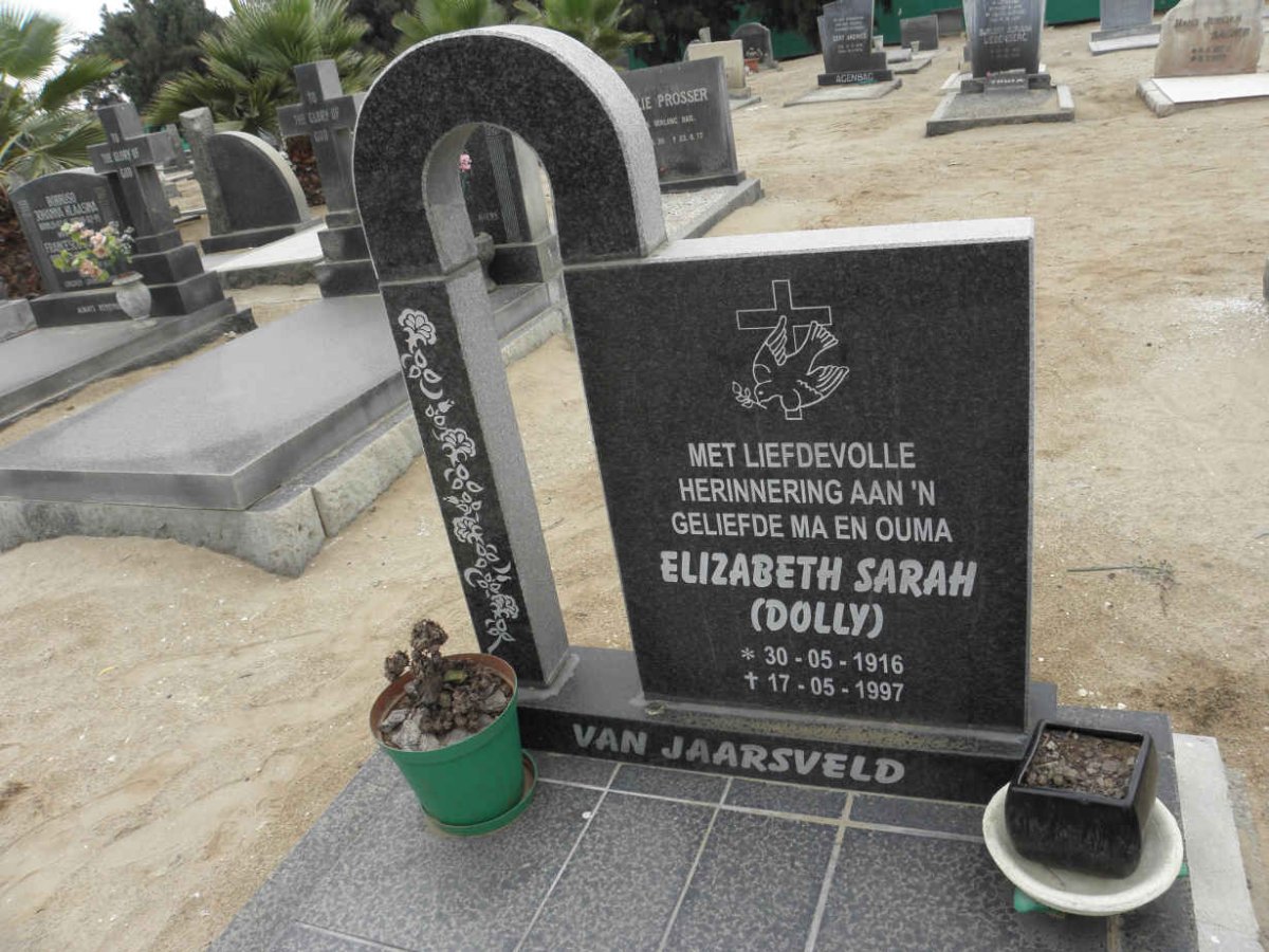 JAARSVELD Elizabeth Sarah, van 1916-1997