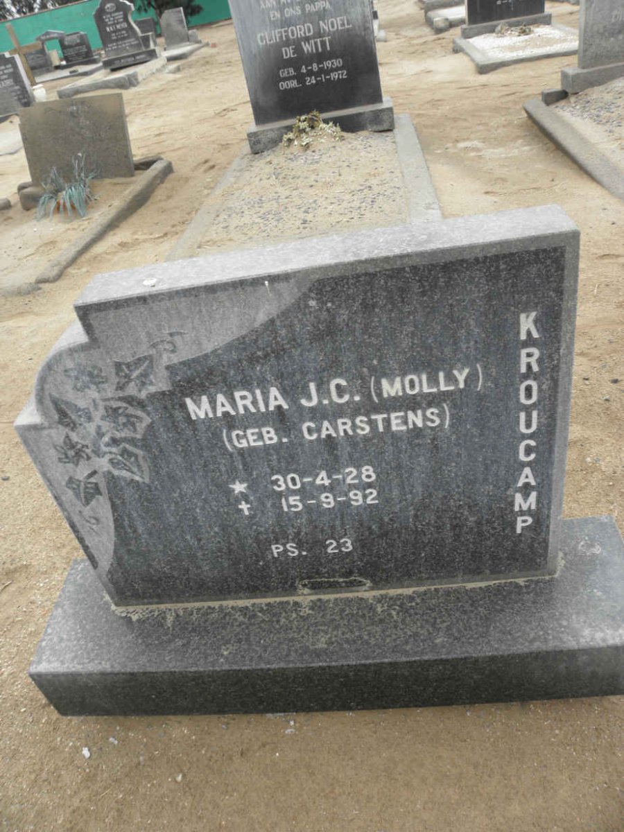KROUCAMP Maria J.C. nee CARSTENS 1928-1992