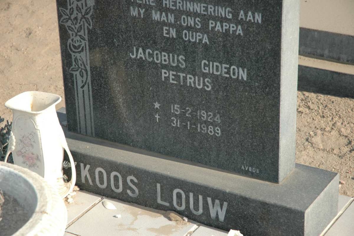 LOUW Jacobus Gideon Petrus 1924-1989