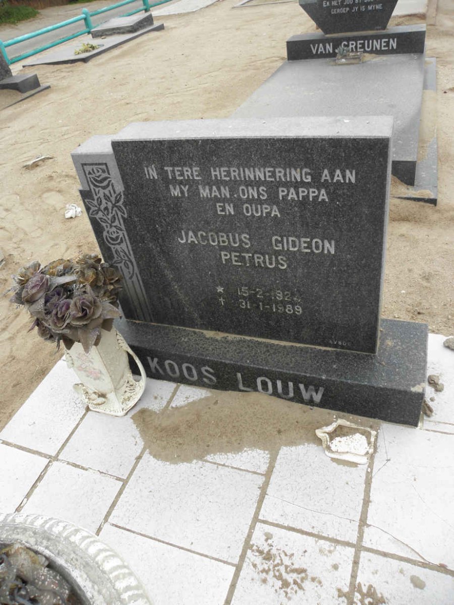 LOUW Jacobus Gideon Petrus 1924-1989