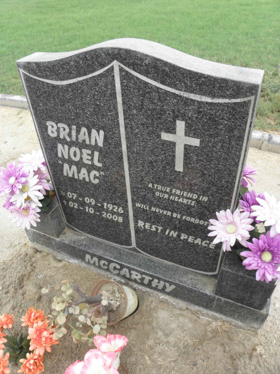 MCCARTHY Brian Noel 1926-2008