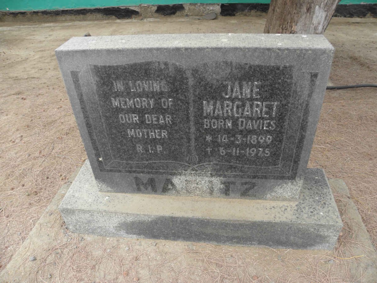 MARITZ Jane Margaret nee DAVIES 1899-1975