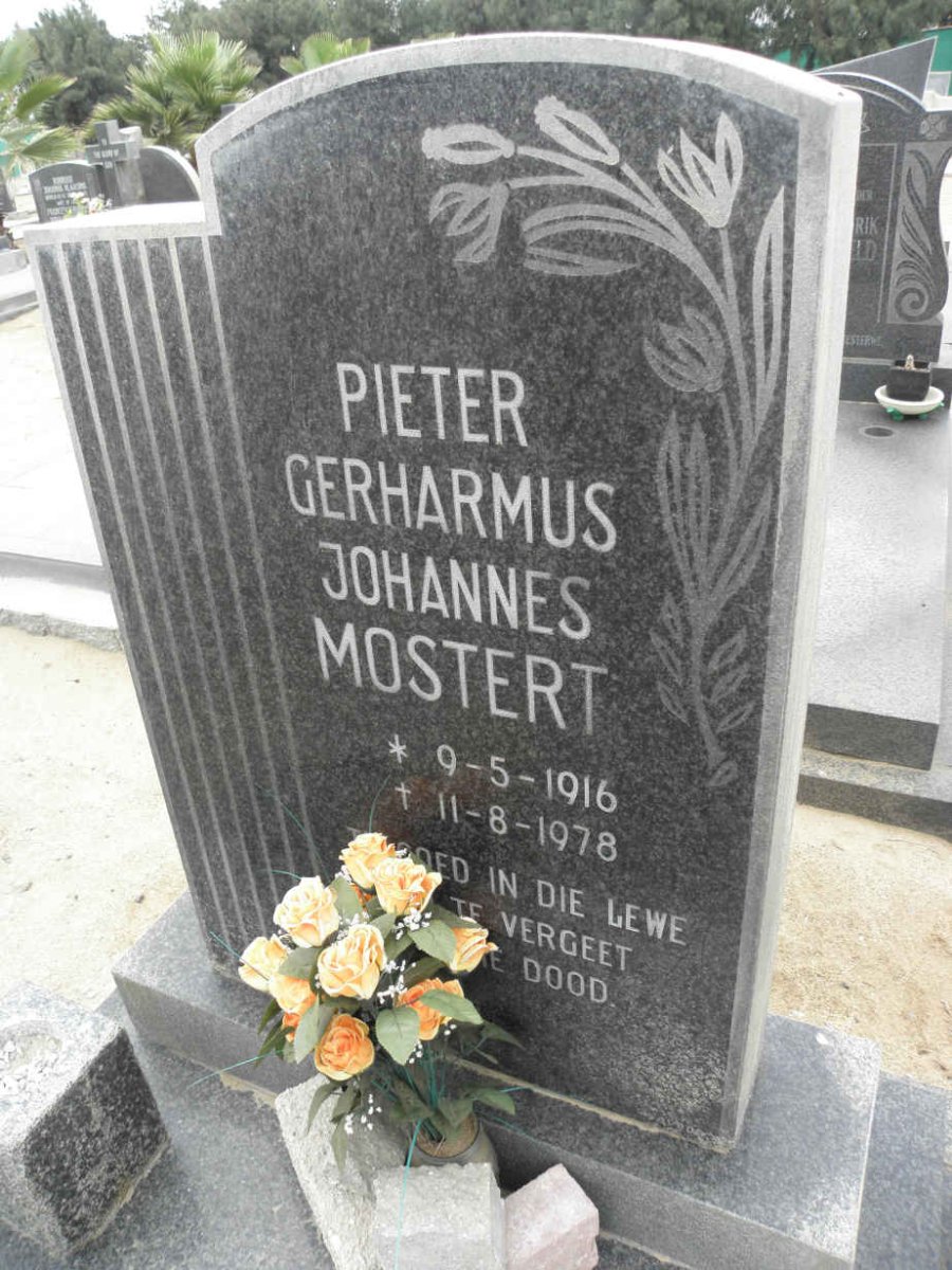 MOSTERT Pieter Gerharmus Johannes 1916-1978