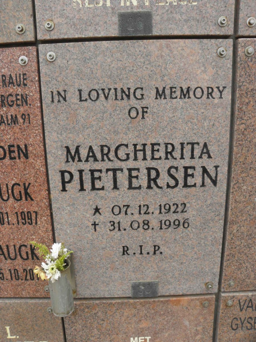 PIETERSEN Margherita 1922-1996