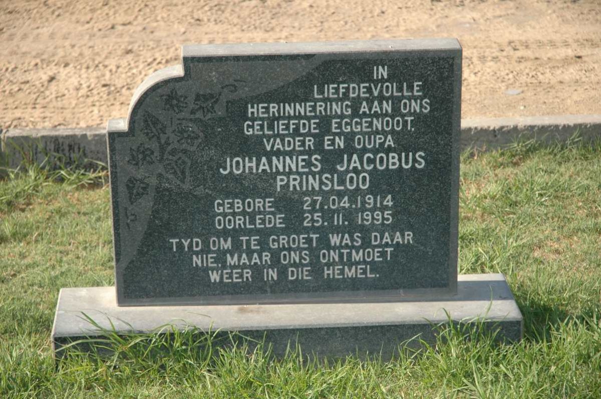 PRINSLOO Johannes Jacobus 1914-1995