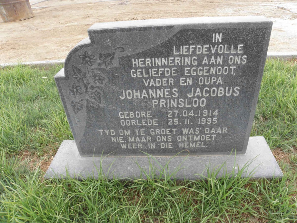 PRINSLOO Johannes Jacobus 1914-1995