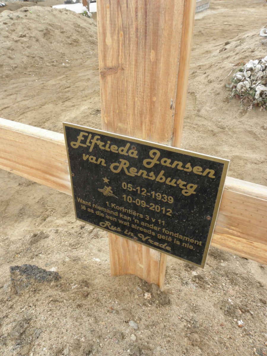 RENSBURG Elfrieda, Jansen van 1939-2012