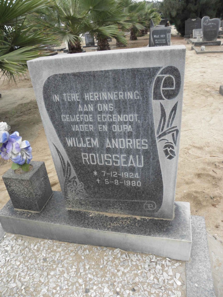 ROUSSEAU Willem Andries 1924-1980