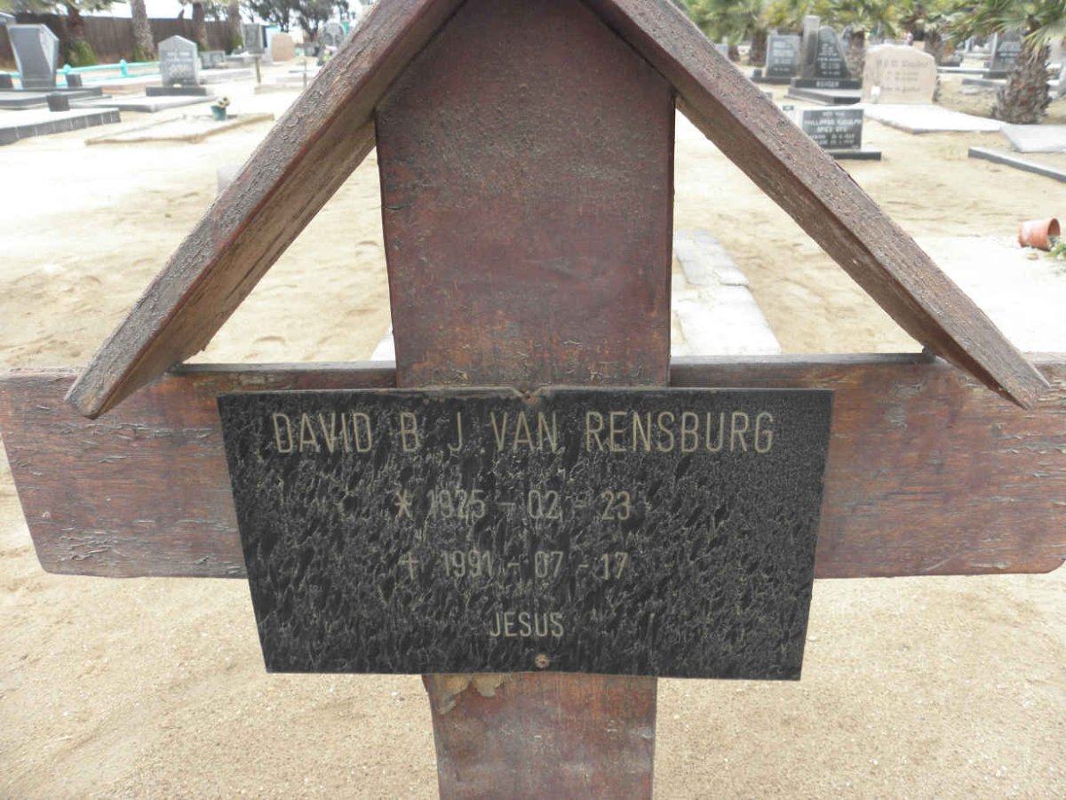 RENSBURG David B.J., van 1925-1991