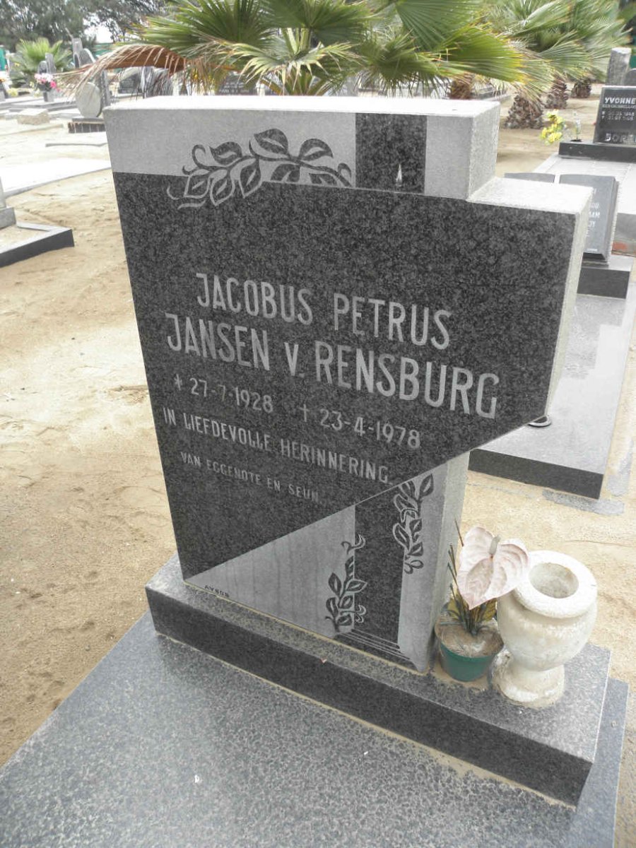 RENSBURG Jacobus Petrus, Jansen van 1928-1978