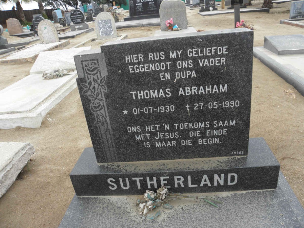 SUTHERLAND Thomas Abraham 1930-1990