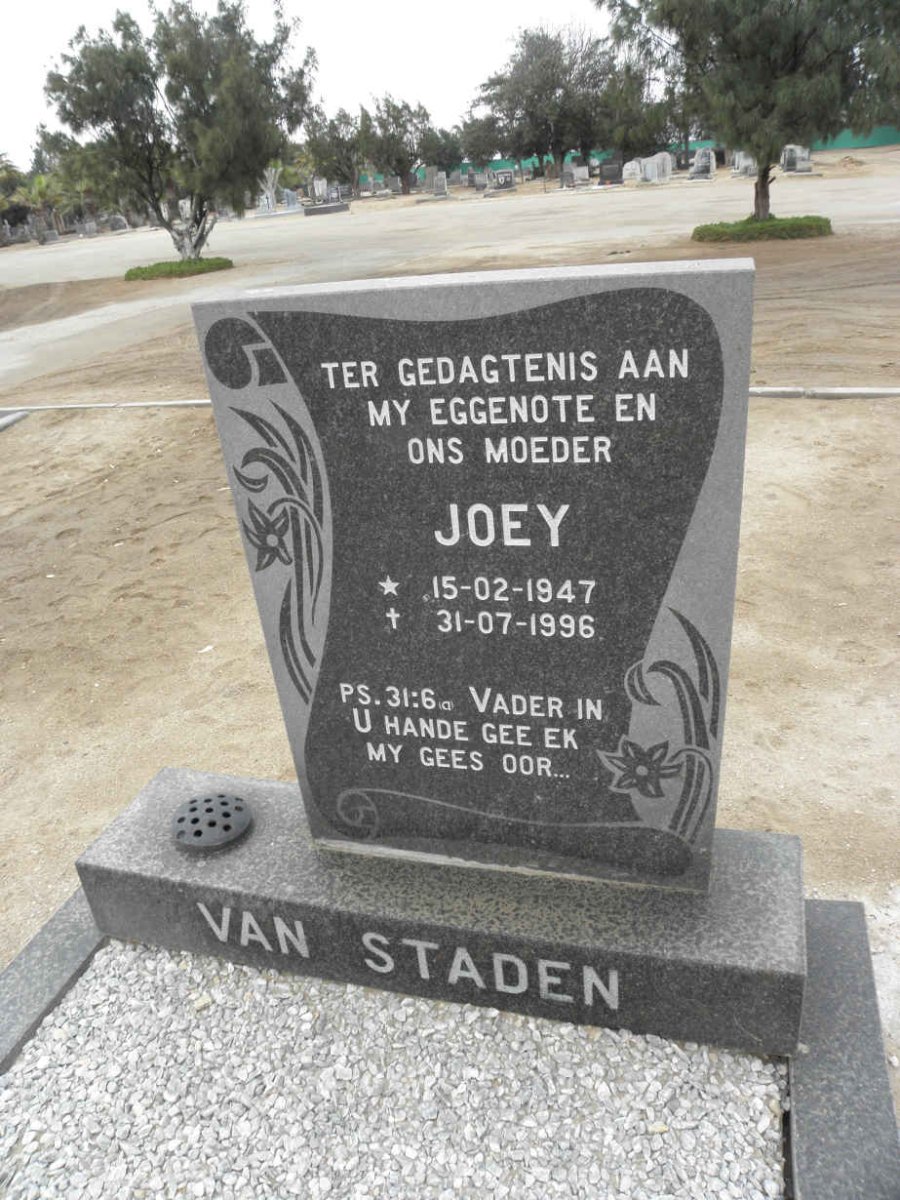 STADEN Joey, van 1947-1996