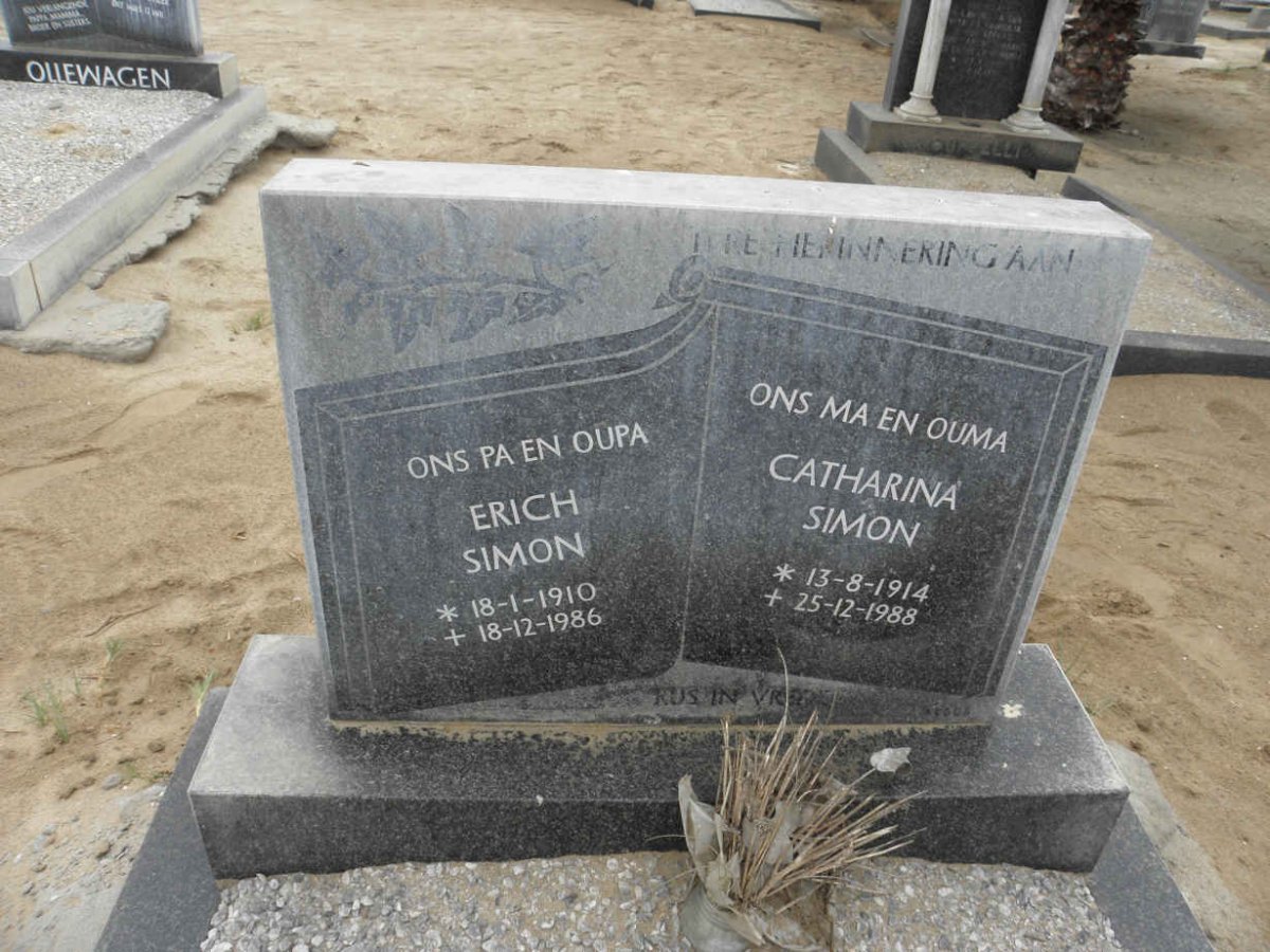 SIMON Erich 1910-1986 &amp; Catharina 1914-1988