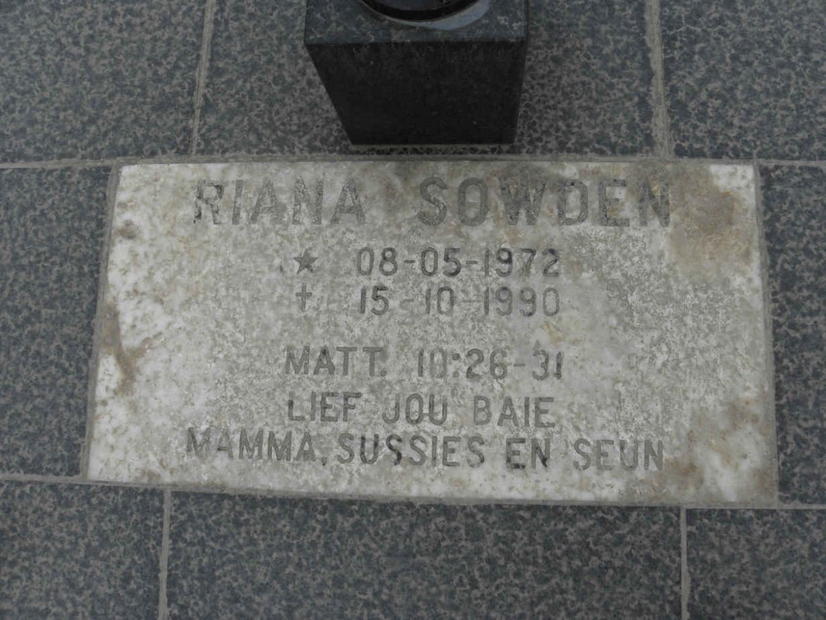 SOWDEN Riana 1972-1990