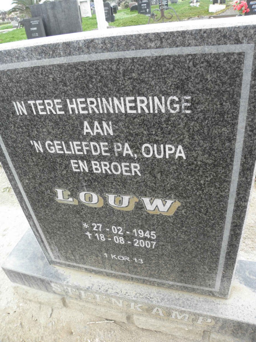STEENKAMP Louw 1945-2007