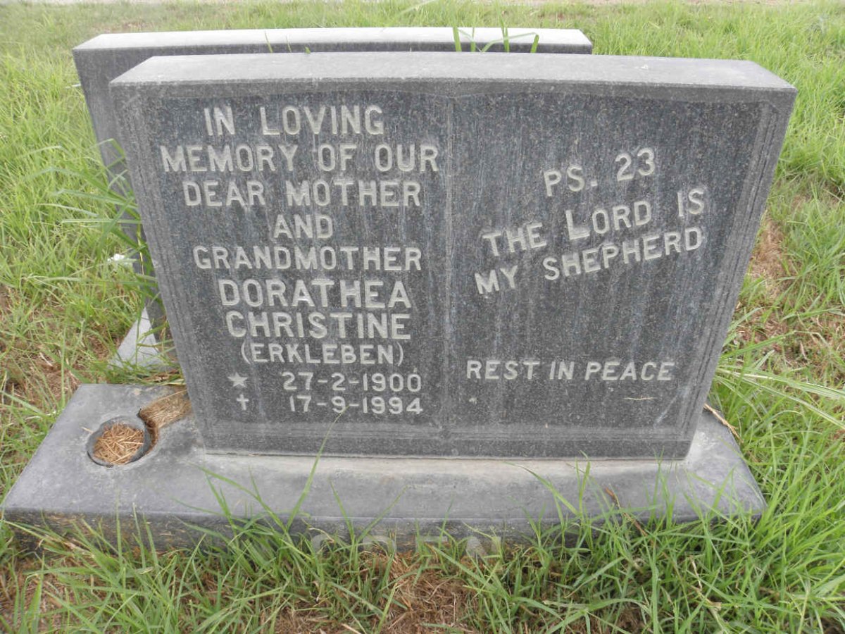 SODEN Dorathea Christine nee ERKLEBEN 1900-1994