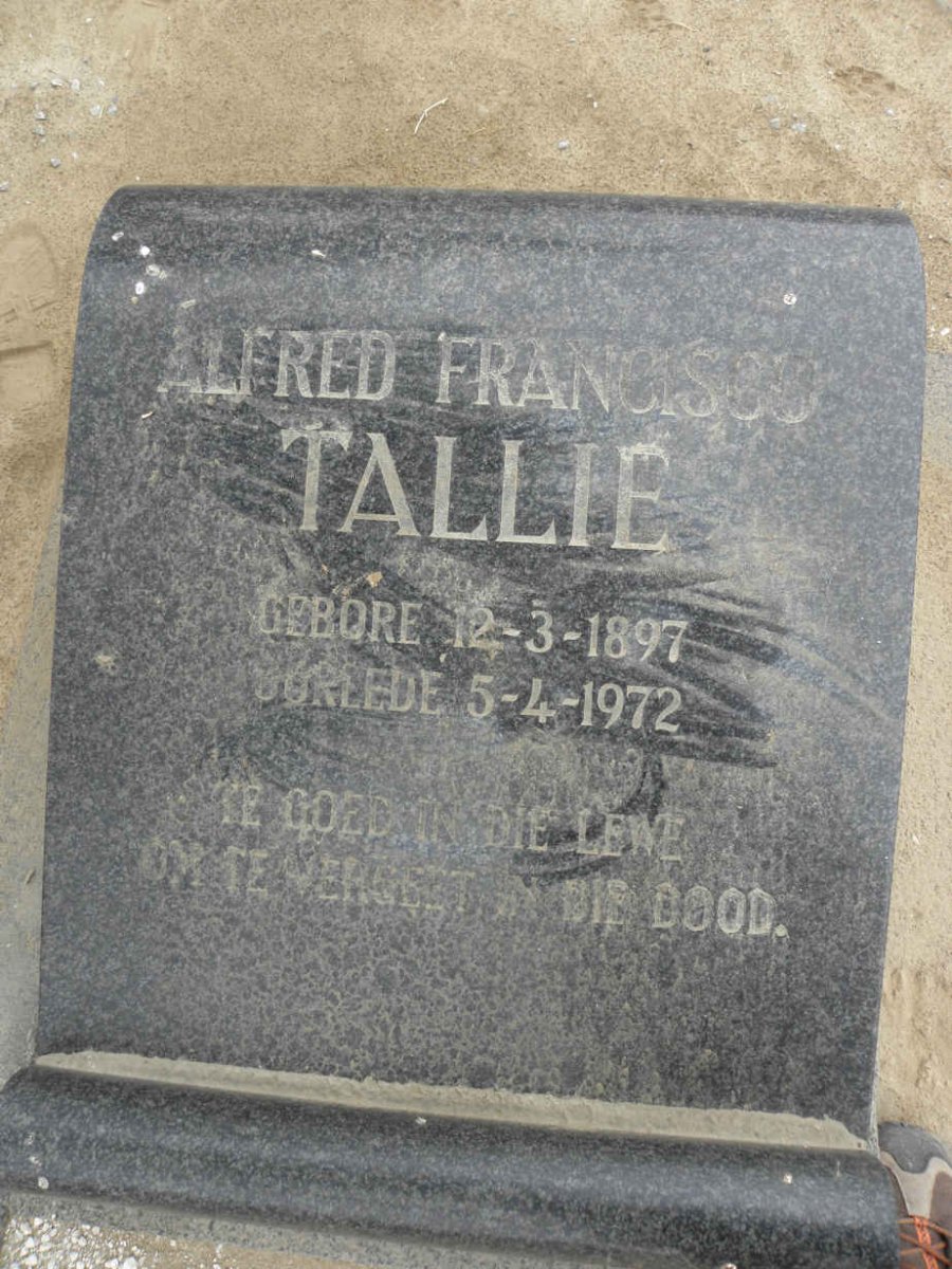 TALLIE Alfred Francisco 1897-1972