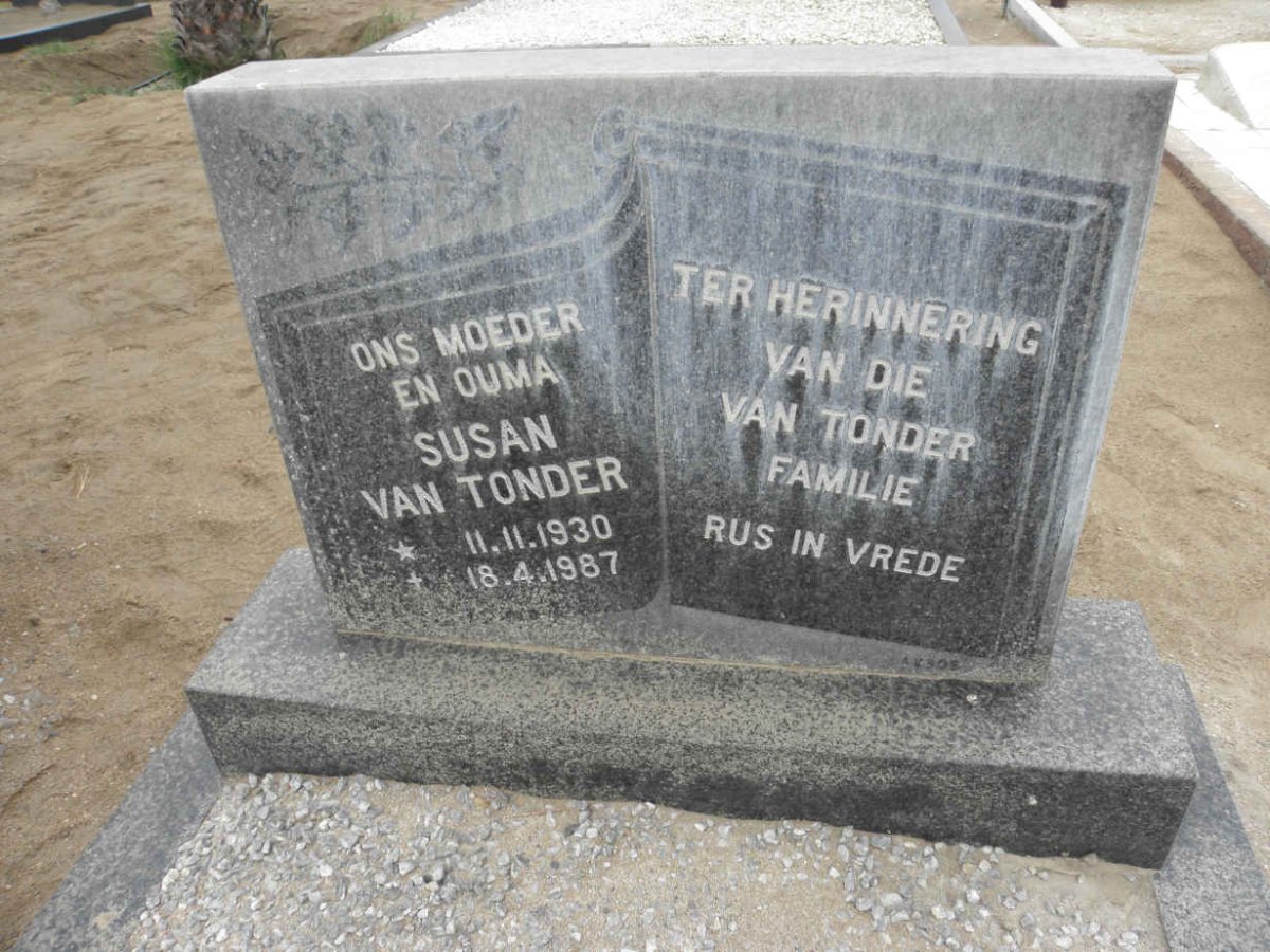 TONDER Susan, van 1930-1987