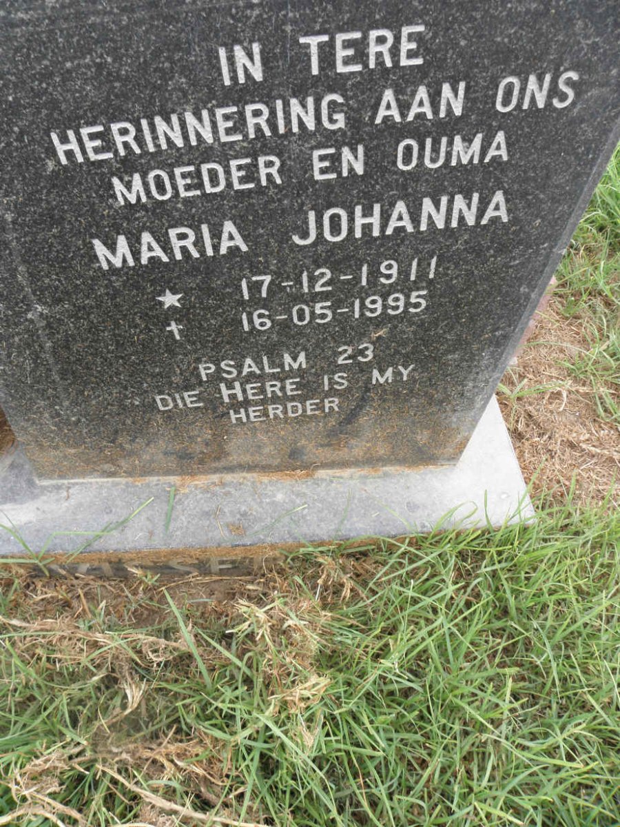 ? Maria Johanna 1911-1995