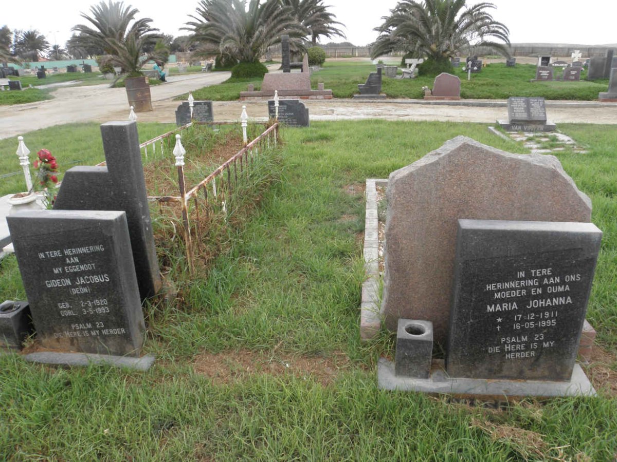 ? Gideon Jacobus 1920-1993 &amp; Maria Johanna 1911-1995