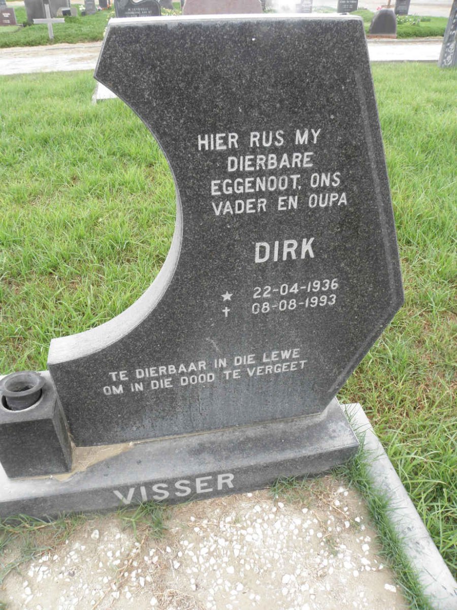 VISSER Dirk 1936-1993