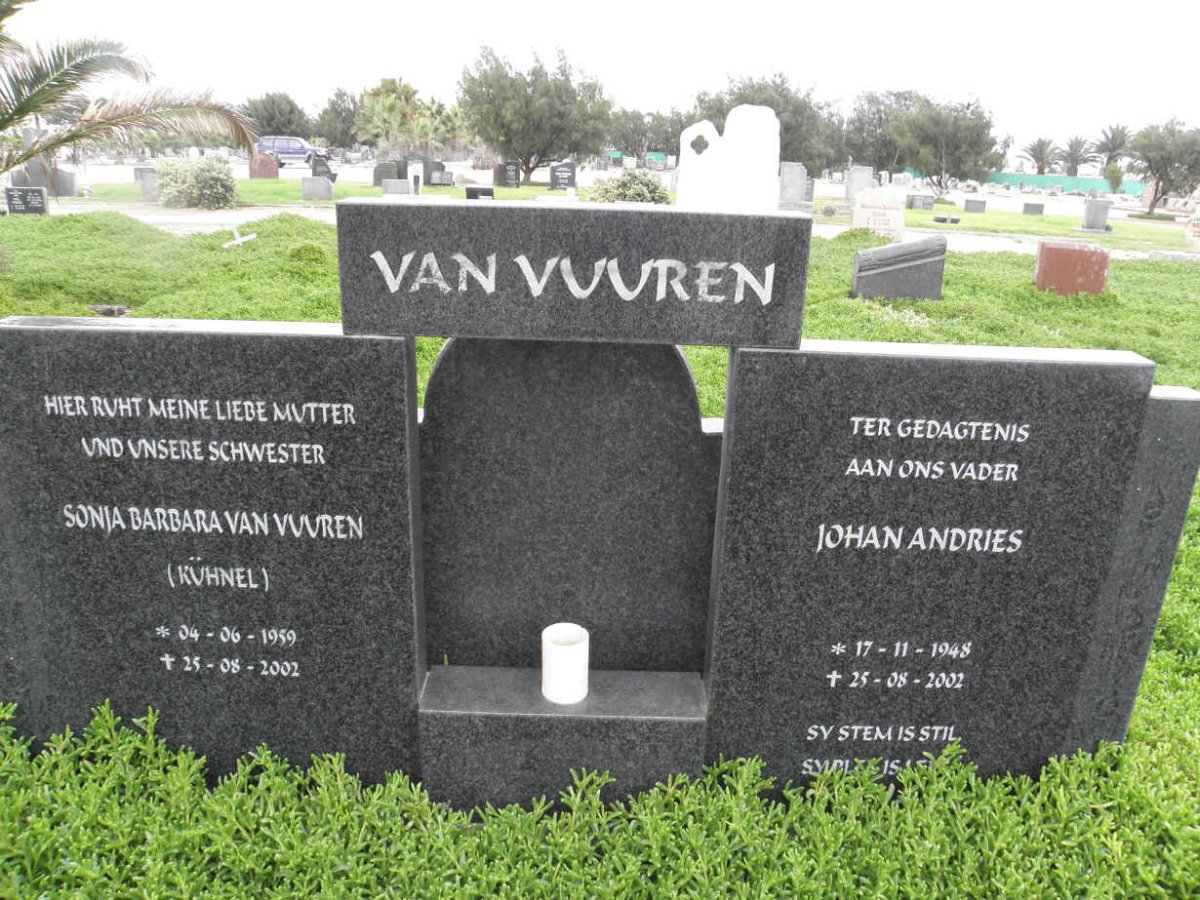 VUUREN Johan Andries, van 1948-2002 &amp; Sonja Barbara KŰHNEL 1959-2002