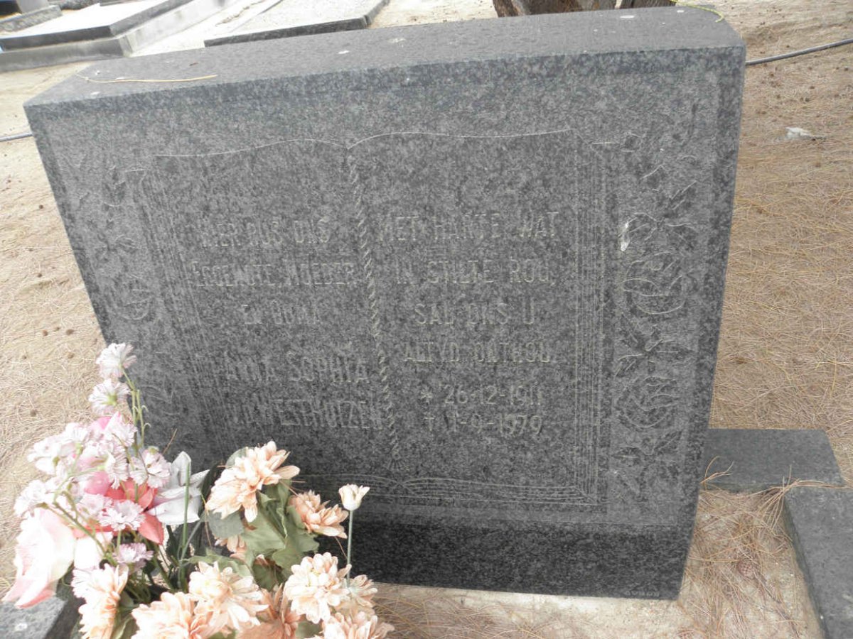 WESTHUIZEN Anna Sophia, v.d. 1911-1979