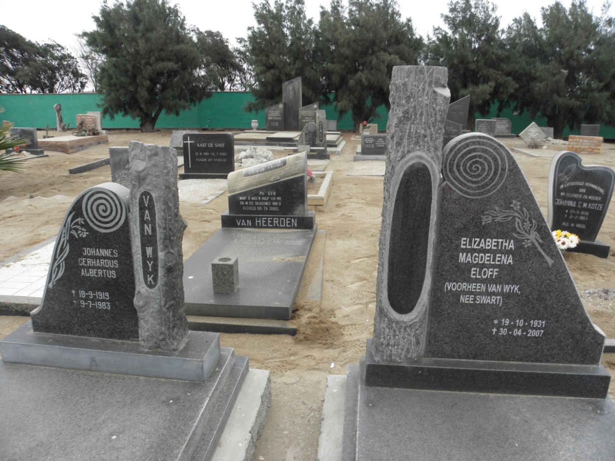 WYK Johannes Gerhardus Albertus, van 1919-1983 &amp; Elizabeth Magdalena ELOFF formerly VAN WYK nee SWART 1931-2007