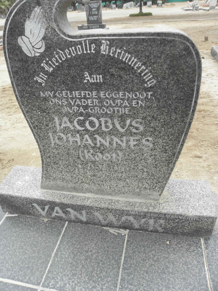 WYK Jacobus Johannes, van 198?-1999