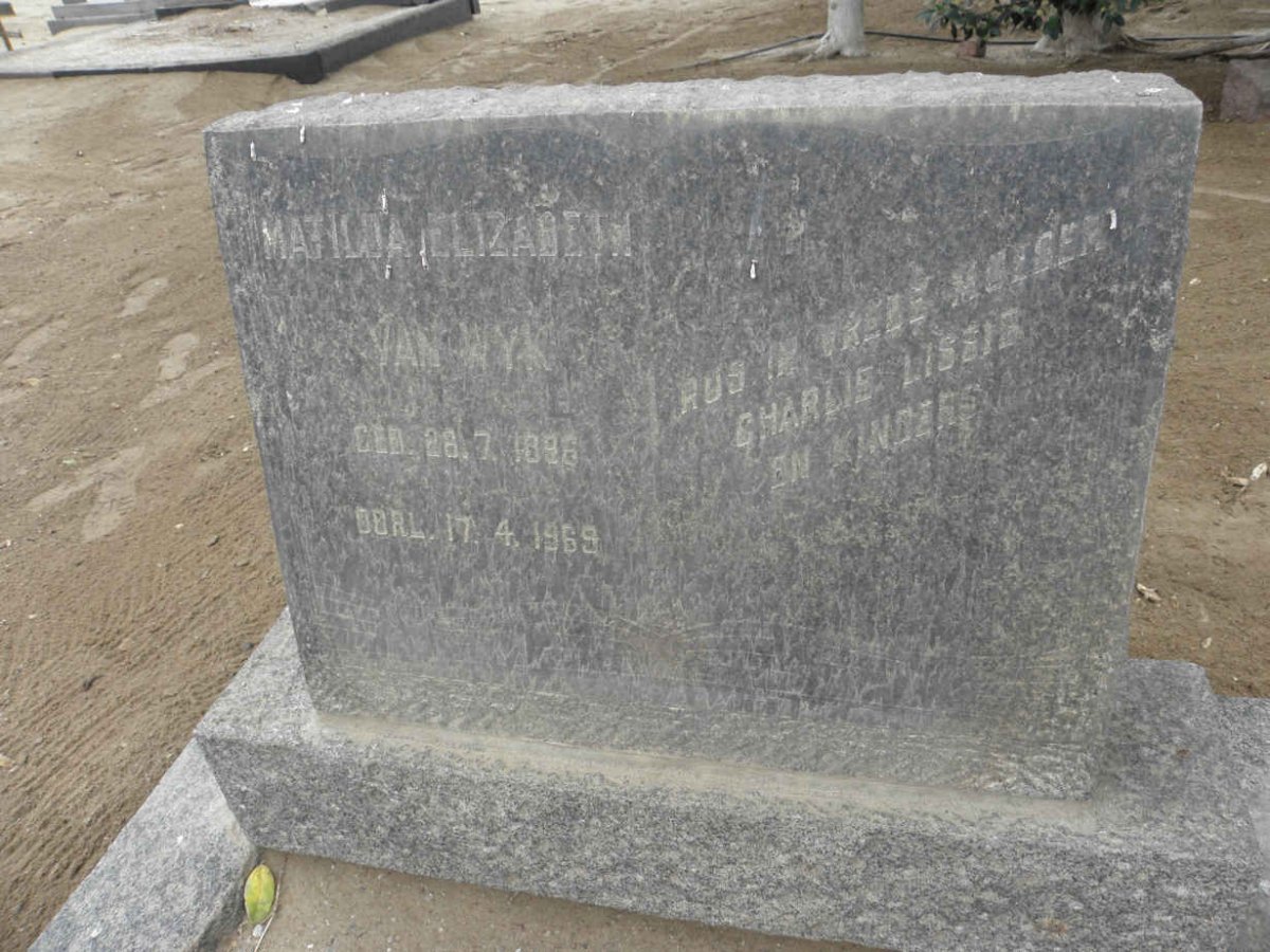 WYK Matilda Elizabeth, van 1896-1969