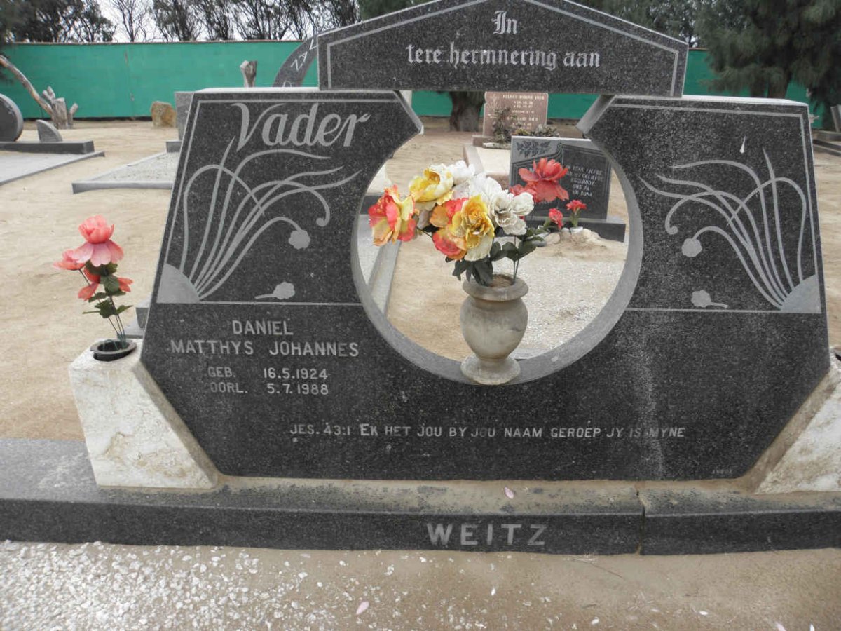 WEITZ Daniel Matthys Johannes 1924-1988