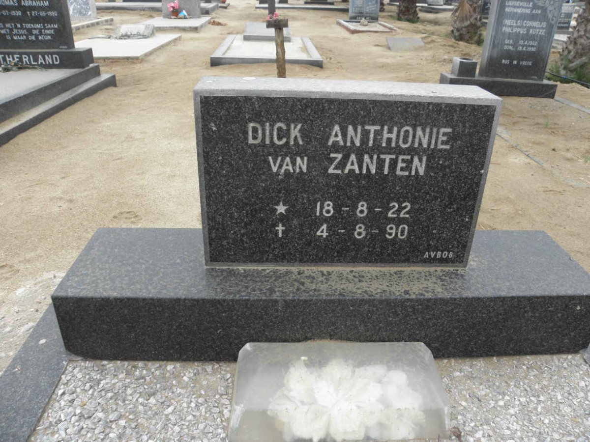 ZANTEN Dick Anthonie, van 1922-1990