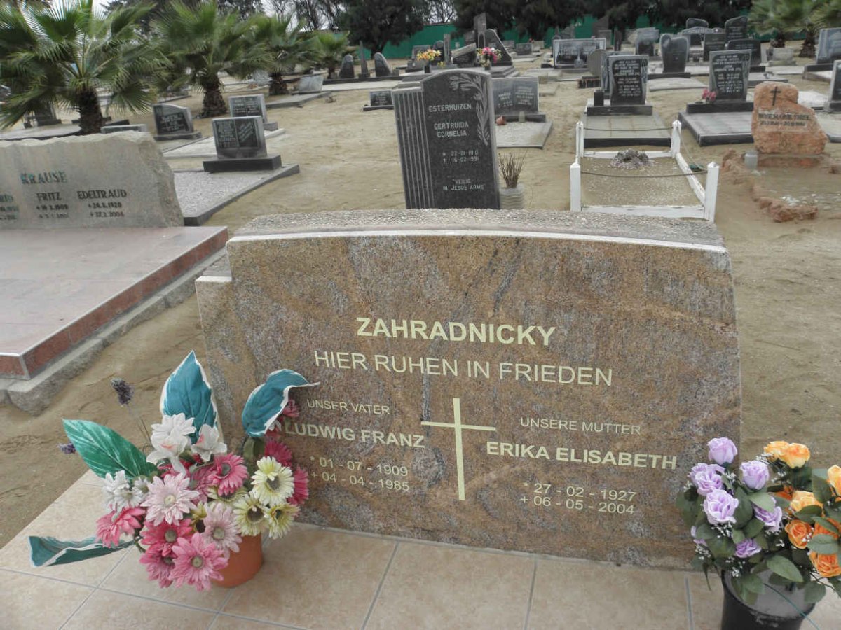 ZAHRADNICKY Ludwig Franz 1909-1985 &amp; Erika Elisabeth 1927-2004