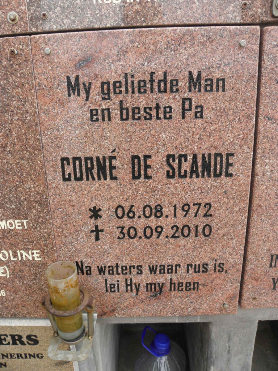 SCANDE Corne, de 1972-2010