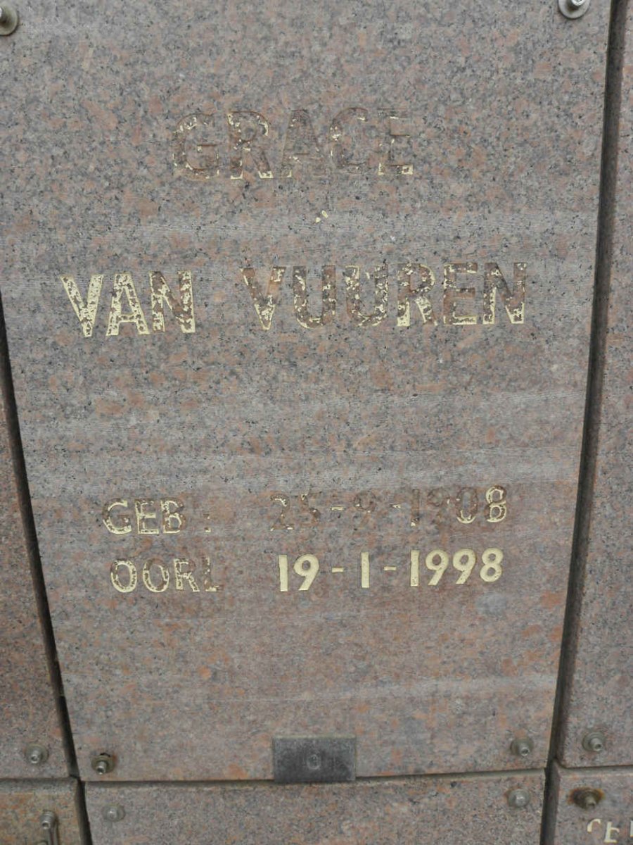 VUUREN Grace, van 1908-1998