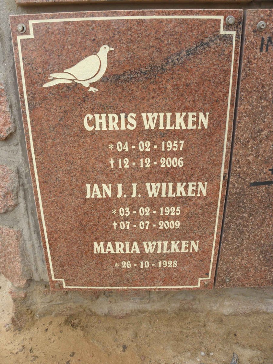 WILKEN Jan J.J. 1925-2009 &amp; Maria 1928- :: WILKEN Chris 1957-2006 