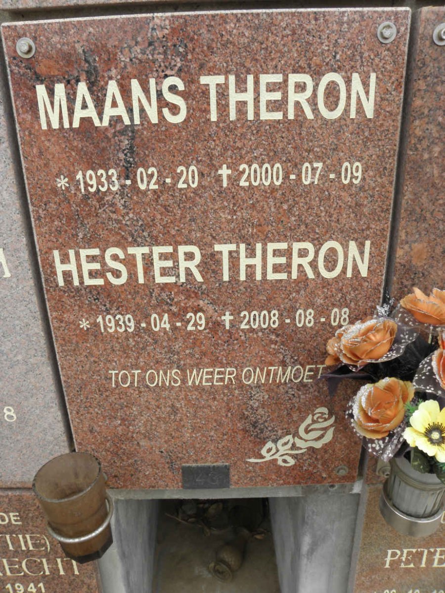 THERON Maans 1933-2000 &amp; Hester 1939-2008