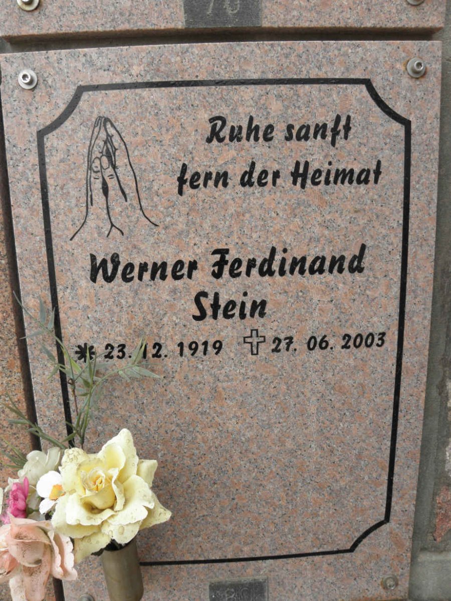 STEIN Werner Ferdinand 1919-2003